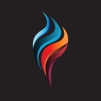 Flame logo concept- icon vector-illustration design- logo template-elegant - Colorfull vector