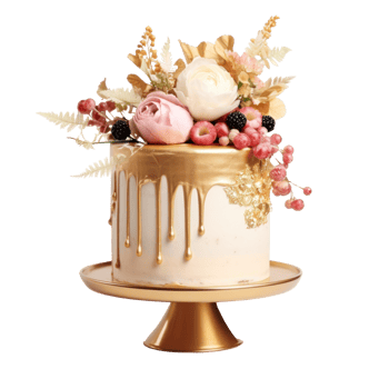 Elegant cake isolated png