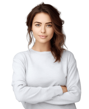 Portrait of a beautiful young woman isolated png
