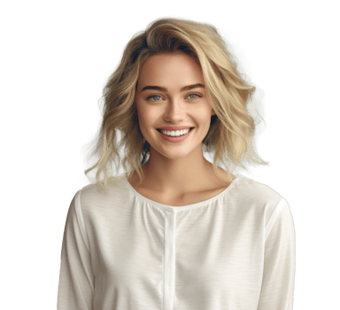 Portrait of a beautiful young woman isolated png