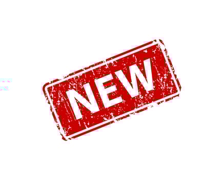 New stamp vector texture. Rubber cliche imprint. Web or print design element for sign, sticker, label.