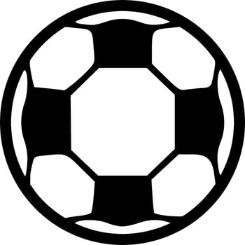 Soccer ball icon monochrome vector illustration