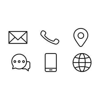 Contact us icon vector. Communication icons set isolate white background vector