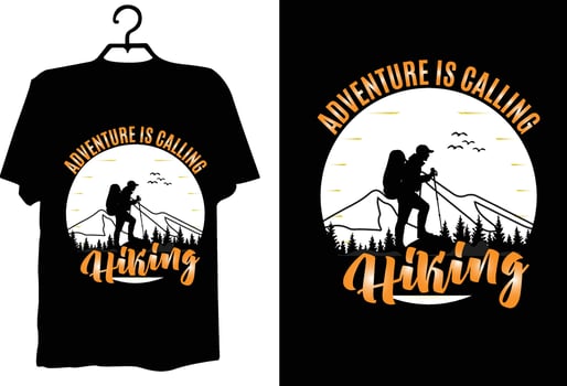 Hiking t shirt design vector