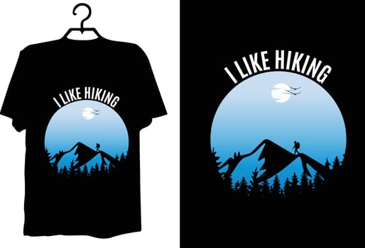 Hiking t shirt design vector