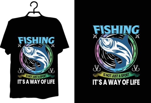 Fishing t shirt design vector