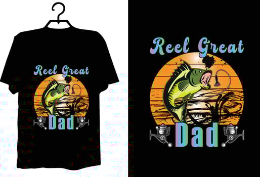 Fishing t shirt design vector