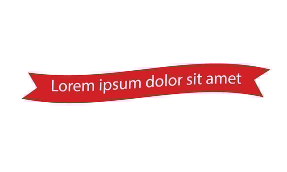 Vector set of red ribbons