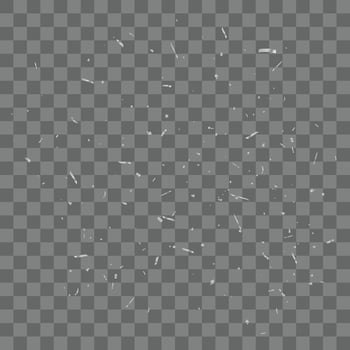 Vector silver confetti background that is flying with vector illustrations