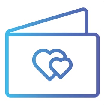 wedding card in flat design style vector