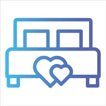 honeymoon in flat design style vector
