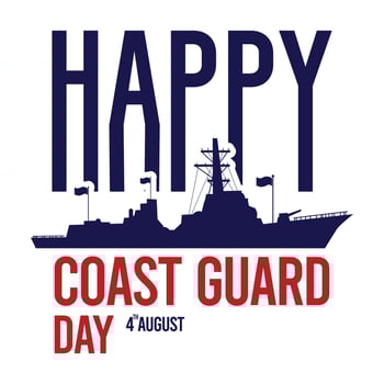 Happy coast guard day vector