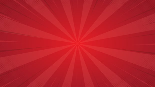 Red Gradient Comics Style Background Vertical Template. Classic pop art - 16.9 aspect ratio vector