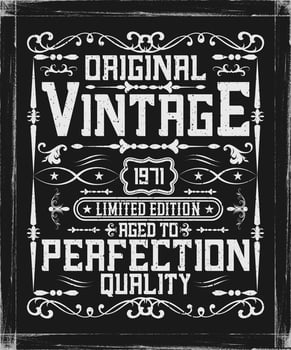 Original vintage 1971 limited edition aged to perfection quality. Vintage birthday t shirt design vector