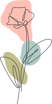 One continuous line drawing beautiful abstract poppy flower. Minimal fresh beauty natural concept. Home wall decor, poster, tote bag, fabric print. Single line draw design graphic illustration png