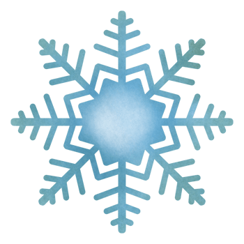 Isolated cute blue snowflake for Winter in transparent background png
