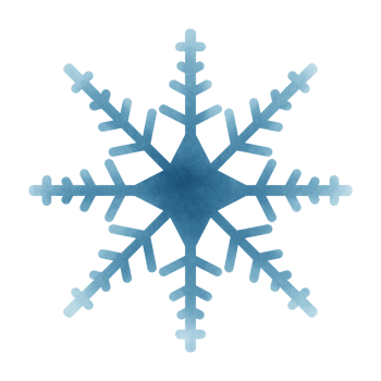 Isolated cute blue snowflake for Winter in transparent background png
