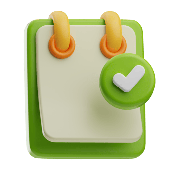 note and finance calender illustration 3d png