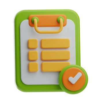 note and finance confirmation illustration 3d png