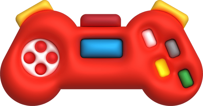 3d icon joystick gamepad game console or game controller Computer game. minimalist cartoon style png