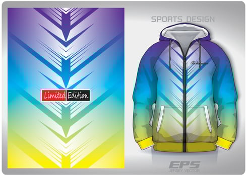 Vector sports shirt background image.multi-colored glow pattern design, illustration, textile background for sports long sleeve hoodie, jersey hoodie
