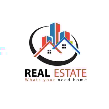 Free vector real estate logo template design