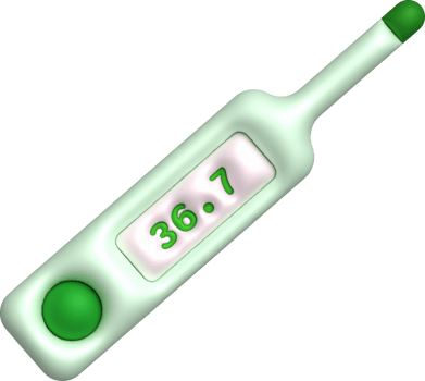3D icon.Fever temperature measuring device minimalist style illustration png