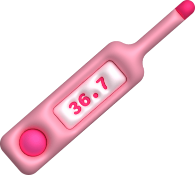 3D icon.Fever temperature measuring device minimalist style illustration png