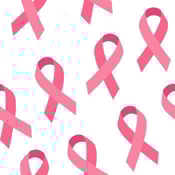 Seamless vector pattern with pink ribbon for World Breast Cancer Awareness Month and International day against breast cancer in October. Modern illustration.