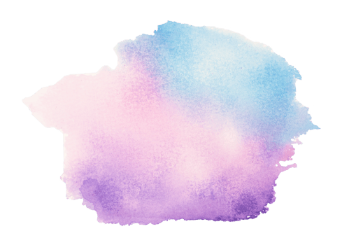 Pink and blue watercolor stains with hand painted on paper texture background png