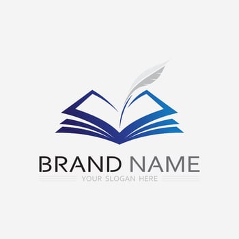 Book logo vector and illustration education icon