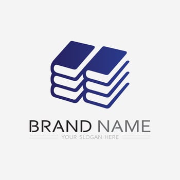 Book logo vector and illustration education icon