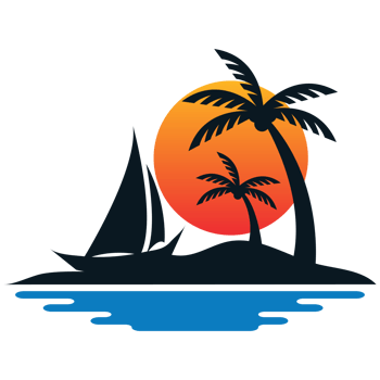 isolate summer beach logo elements png