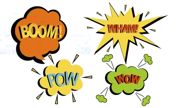 Vintage comic empty speech bubbles set on blue background vector