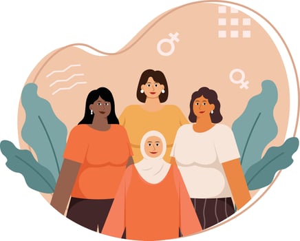 Celebrate Women's Equality Illustartion vector