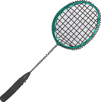 Continuous one line drawing badminton racket. Sport equipment. Vintage Badminton Racquets. Sporting goods. Illustration for championship. Swirl curl style. Single line draw design graphic png