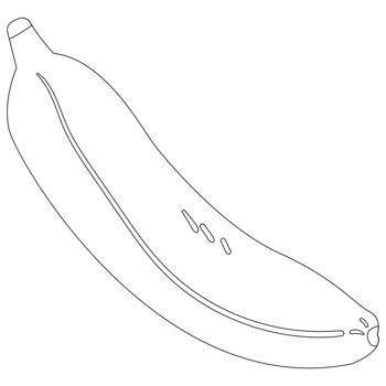 Banana Beach Days Outline 2D Illustrations png