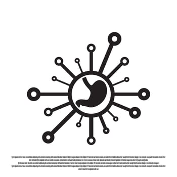 stomach or gastric icon for web or app vector