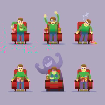 People Watch Movie Character vector