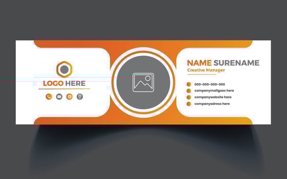 Corporate Modern Email Signature Design template, free vector