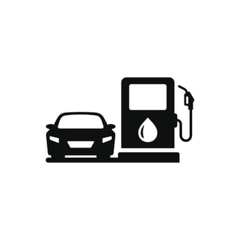 Gas station icon. Car fuel icon isolated on white background vector