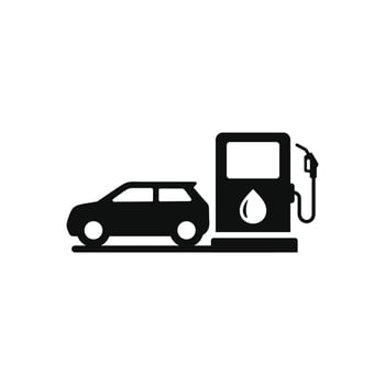 Gas station icon. Car fuel icon isolated on white background vector