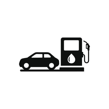 Gas station icon. Car fuel icon isolated on white background vector