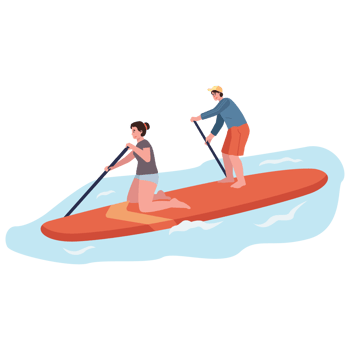Rowing Boat Outdoor Adventure Color 2D Illustrations png