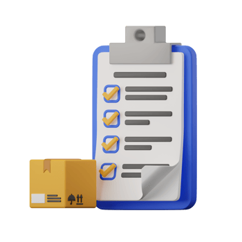 Logistic List 3D Illustrations png