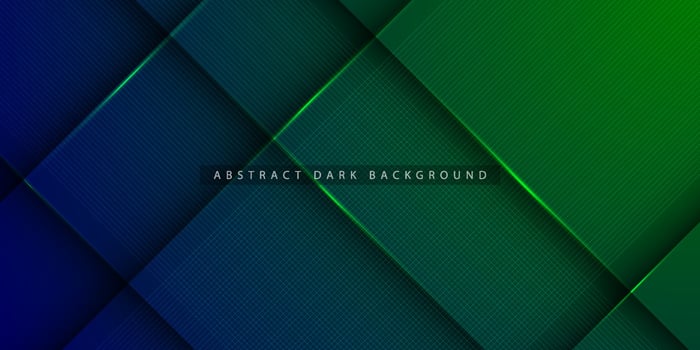 Abstract background gradient dark blue and green color background with cross shadow mesh texture. 3d look wallpaper. Eps10 vector illustration