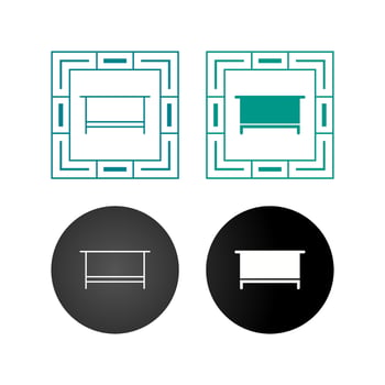 Simple Desk Vector Icon