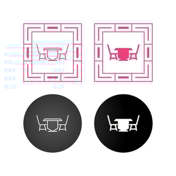 Lunch Table Vector Icon