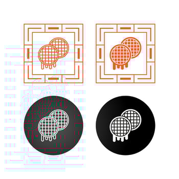 Waffle Vector Icon