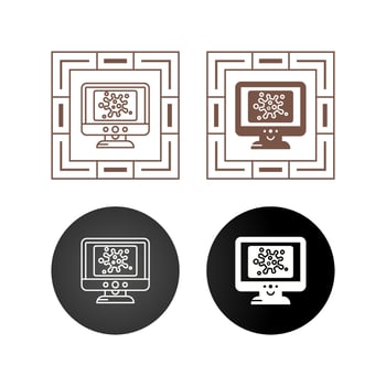Virus Lcd Vector Icon